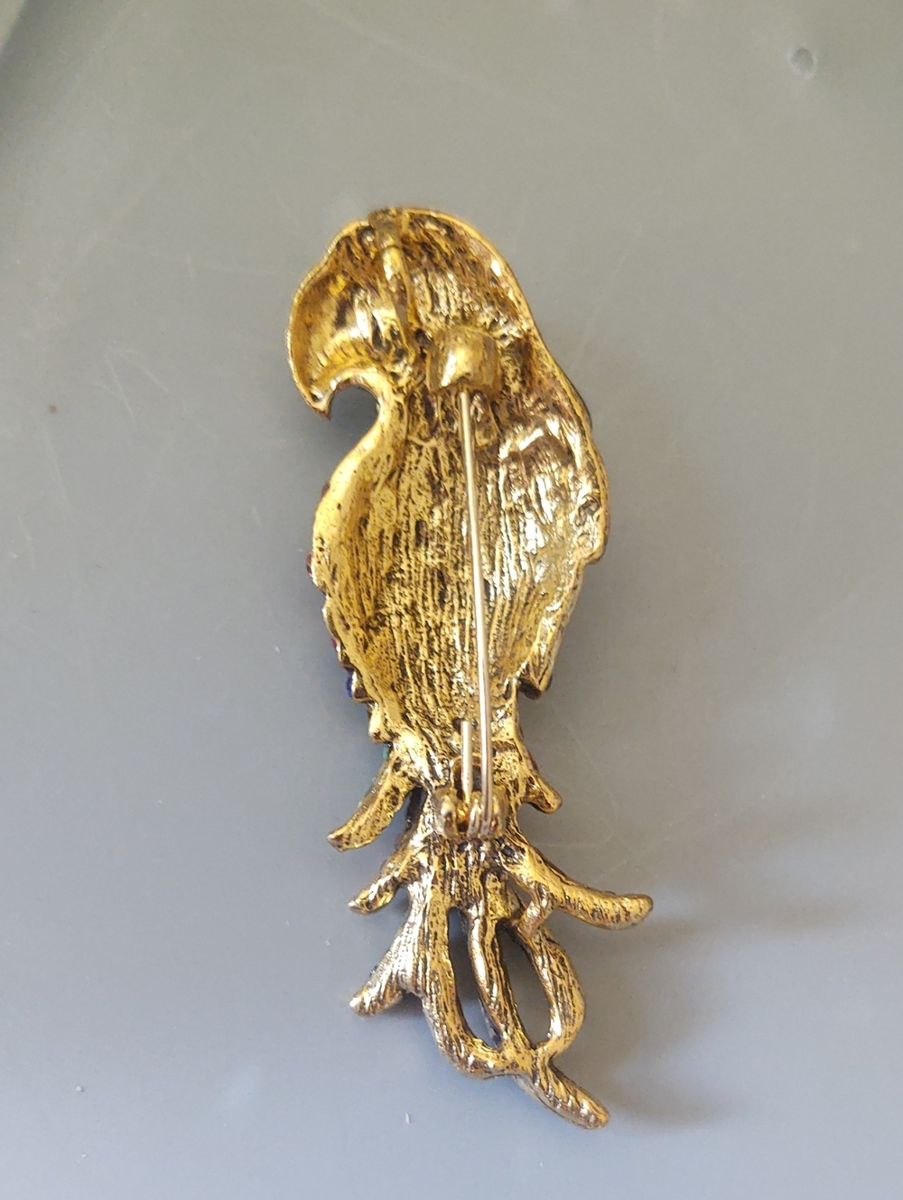 Multi-Color Rhinestones Parrot Brooch - Picture 2 of 3